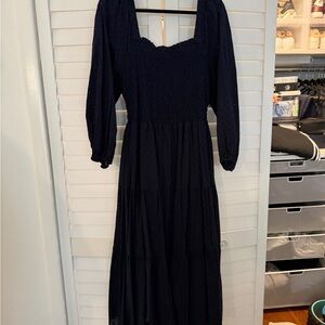 Madewell Navy Long Sleeve Dress